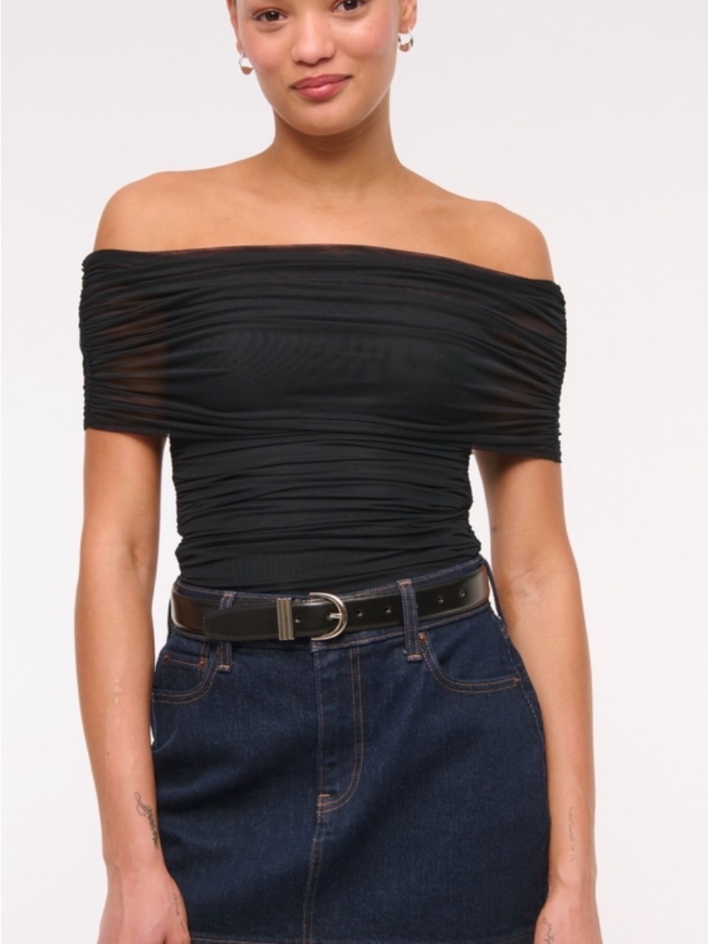 Abercrombie Mesh Foldover Bodysuit
